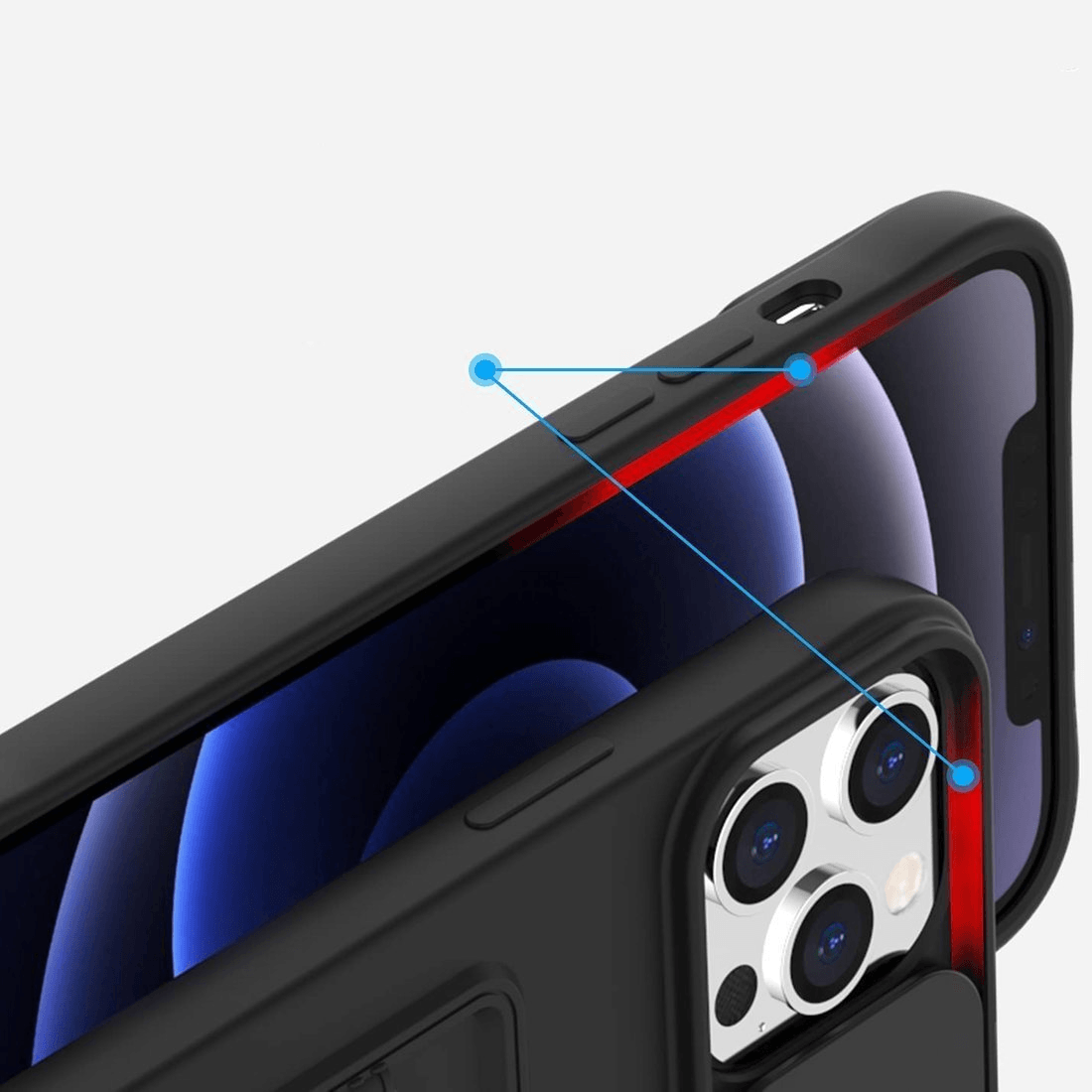 Onasi Lens Cover silikonski ovitek zaščita za Xiaomi Redmi Note 12s - črn