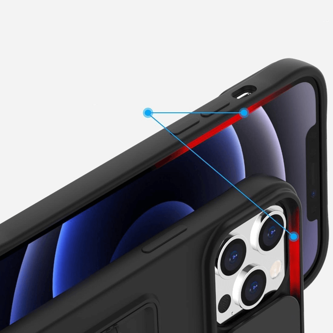 Onasi Lens Cover silikonski ovitek zaščita za iPhone 16 Pro Max - črn