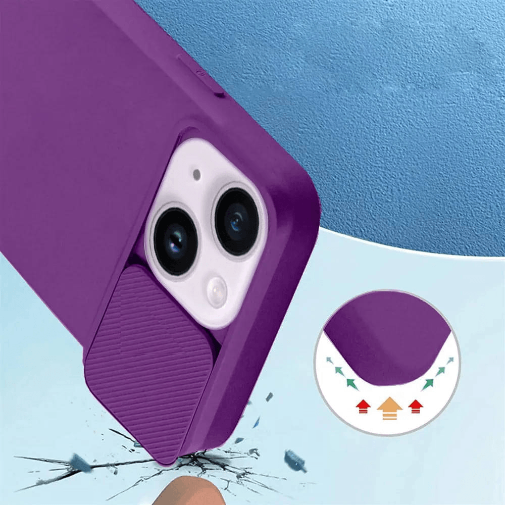 Onasi Lens Cover silikonski ovitek zaščita za iPhone 11 - vijola