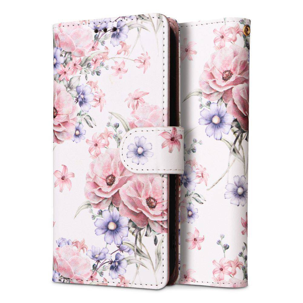 Onasi preklopna torbica Wallet denarnica Fancy Diary Samsung Galaxy A15 5G - Flower bela