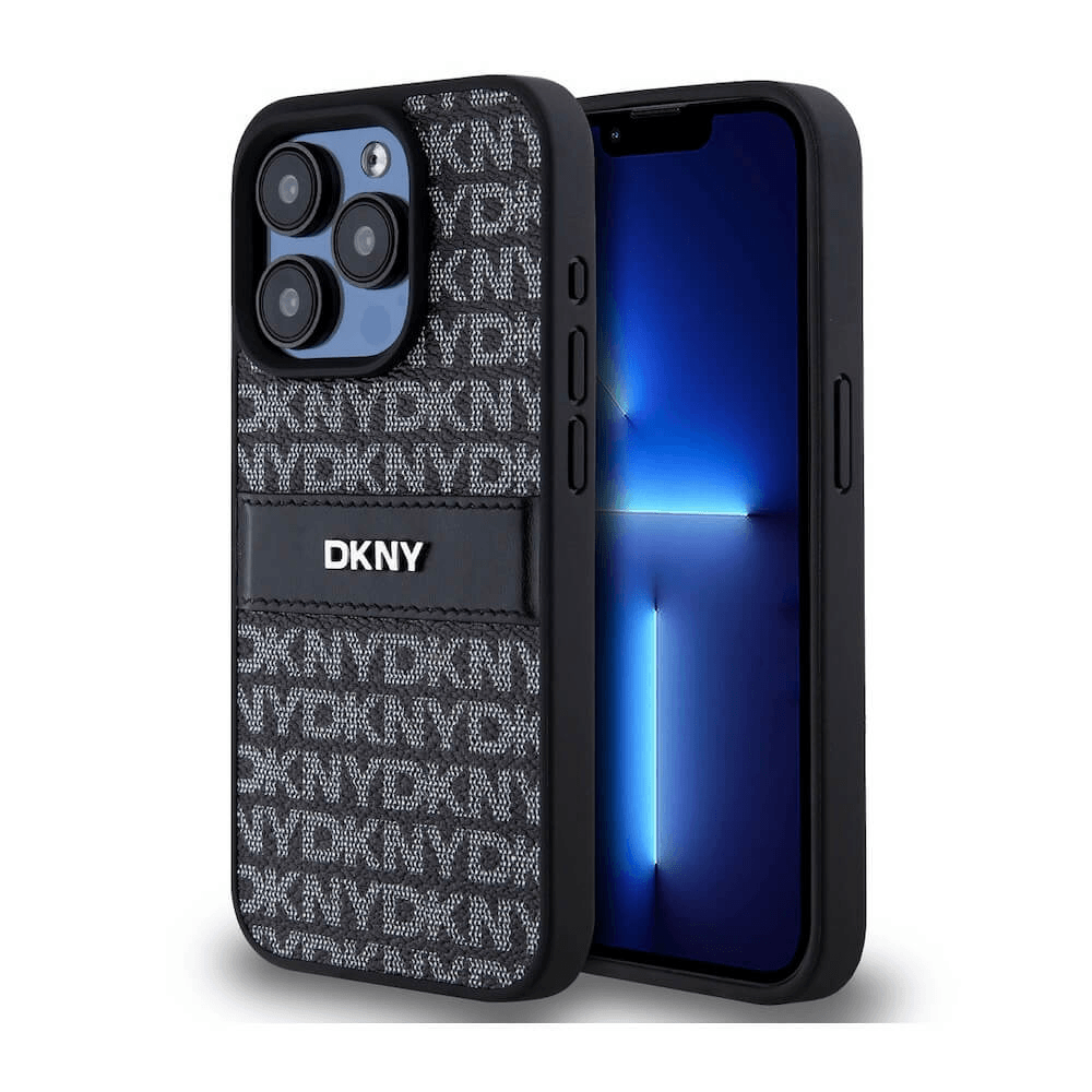 Originalen DKNY ovitek za iPhone 15 Pro - črn - DKHCP15LPRTHSLK