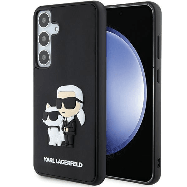 Originalen KARL LAGERFELD ovitek Samsung Galaxy S24 Plus 5G - IML NFT Karls Full Body - črn silikonska zaščita - KLHCS24M3DRKCNK