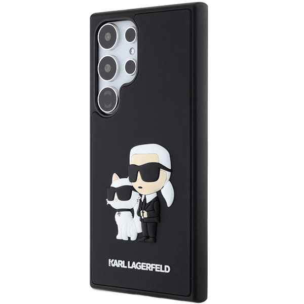 Originalen KARL LAGERFELD ovitek Samsung Galaxy S24 Ultra 5G - IML NFT Karls Full Body - črn silikonska zaščita - KLHCS24L3DRKCNK