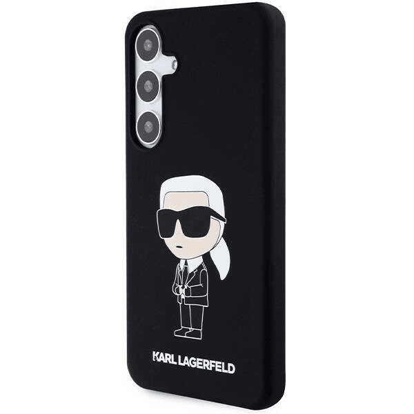 Originalen KARL LAGERFELD ovitek Samsung Galaxy S24 Plus 5G - IML NFT Karls Full Body - črn silikonska zaščita - KLHCS24MSNIKBCK