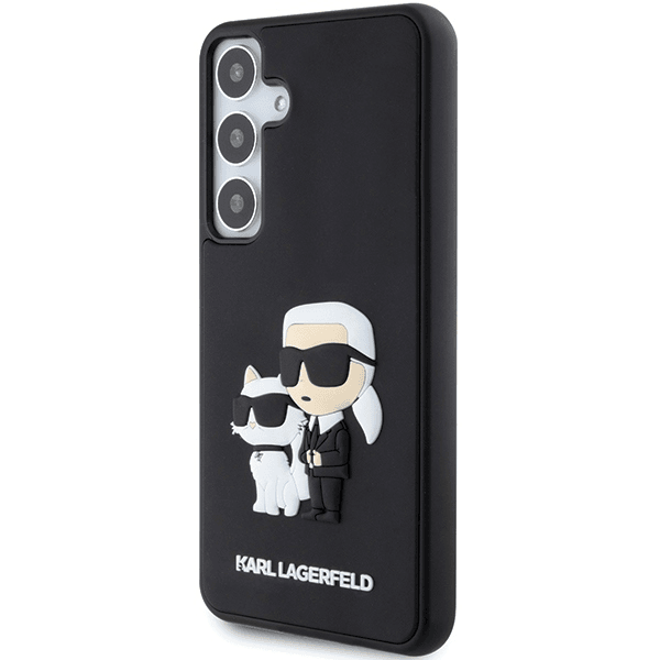 Originalen KARL LAGERFELD ovitek Samsung Galaxy S24 Plus 5G - IML NFT Karls Full Body - črn silikonska zaščita - KLHCS24M3DRKCNK