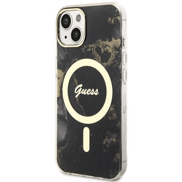 Originalni GUESS Marmor ovitek GUHMP14SHTMRSK z Magsafe za iPhone 14 6.1 - črn