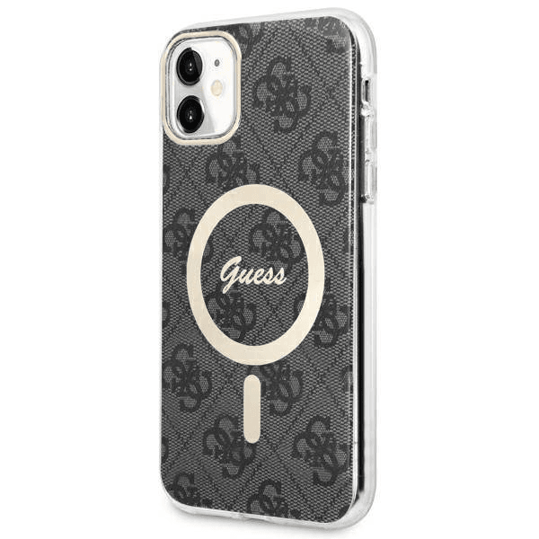 Originalni GUESS ovitek GUHMN61H4STK z Magsafe za iPhone 11 / iPhone XR - črn