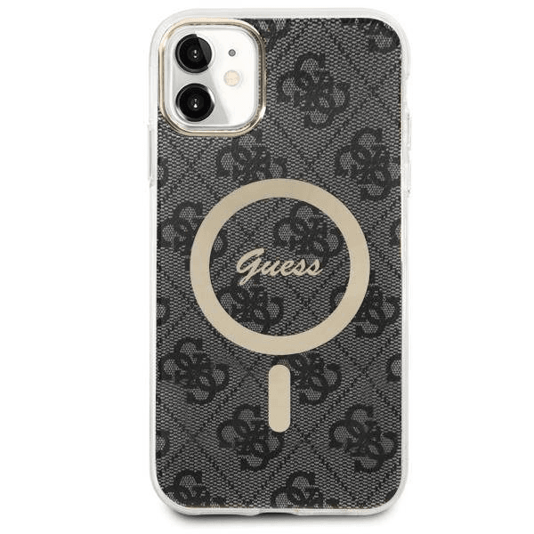 Originalni GUESS ovitek GUHMN61H4STK z Magsafe za iPhone 11 / iPhone XR - črn