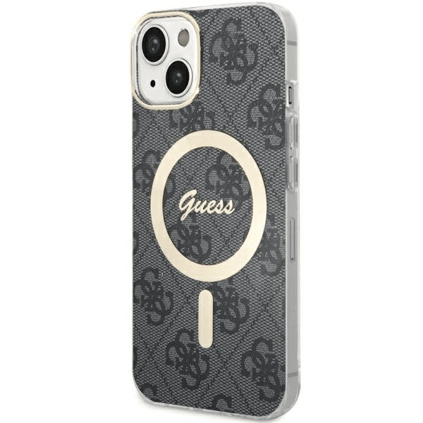 Originalni GUESS ovitek GUHMP13MH4STK z Magsafe za iPhone 13 6.1 - črn