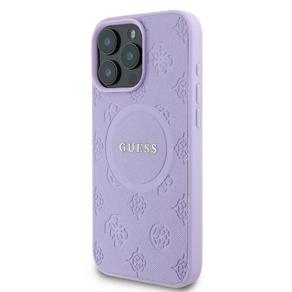 Originalni GUESS ovitek GUHMP16LPSAPSMEU za iPhone 16 Pro - MagSafe - Saffiano  - vijola