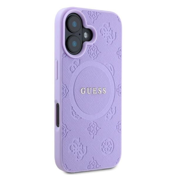 Originalni GUESS ovitek GUHMP16SPSAPSMEU za iPhone 16 - MagSafe - Saffiano  - vijola