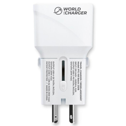 Prio svetovni adapter Quick Charge 20W izhod USB in Type C- Original (EU Blister) bel