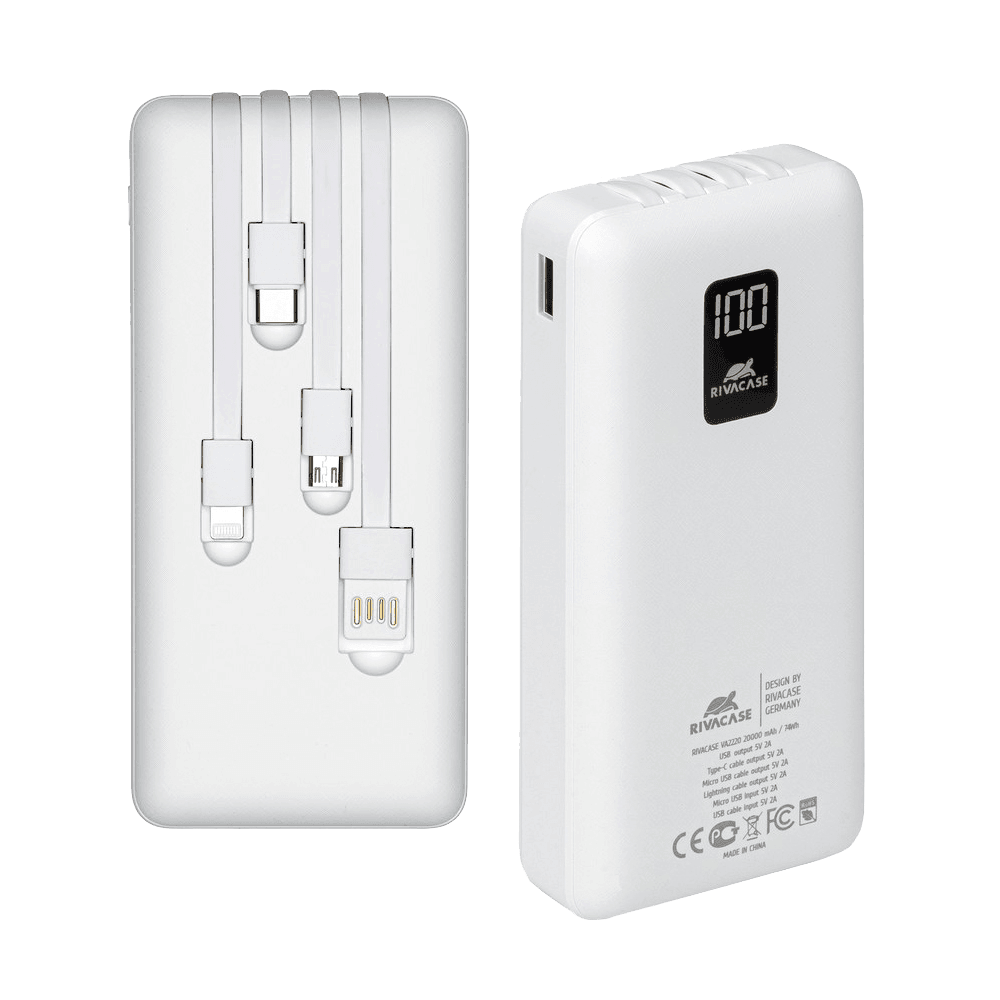 RIVACASE Prenosna baterija VA2220 ("Powerbank") 20.000 mAh 10W