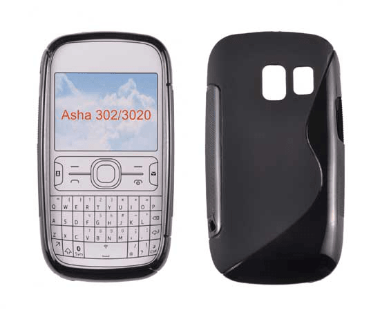 S silikonski ovitek Nokia Asha 302 črn