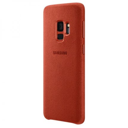 SAMSUNG original Alcantara ovitek EF-XG960ARE za SAMSUNG Galaxy S9 G960 - rdeč