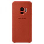 SAMSUNG original Alcantara ovitek EF-XG960ARE za SAMSUNG Galaxy S9 G960 - rdeč