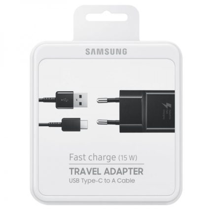 SAMSUNG HIŠNI POLNILEC EP-TA20 15W z USB Type C - črn