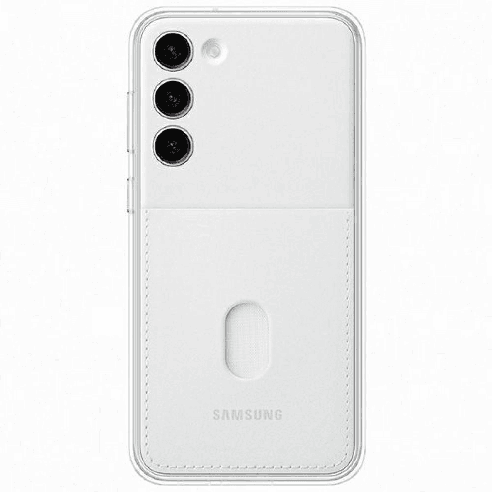 SAMSUNG original ovitel Frame Cover EF-MS916CTE za Samsung Galaxy S23 Plus 5G - prozoren bumper s steklom zadaj ali za kartico