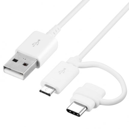 Samsung original podatkovni kabel EP-DG930DWE Combo Type C ali MicroUSB na (USB)