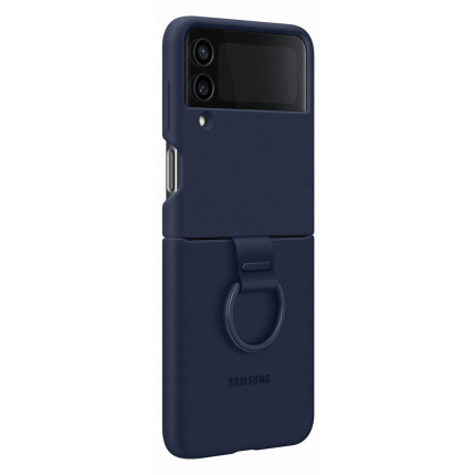 SAMSUNG original silikonski Ring Case ovitek EF-PF721TNE za SAMSUNG Galaxy Z Flip 4 - temno modra