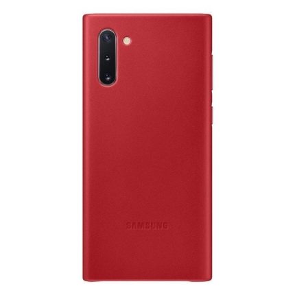 SAMSUNG original usnjen ovitek EF-VN970LRE za SAMSUNG Galaxy Note 10 N970 - zaščita zadnjega dela rdeč