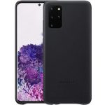 SAMSUNG original usnjen ovitek EF-VG985LBE za SAMSUNG Galaxy S20 Plus G985 - zaščita zadnjega dela - črna