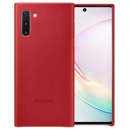 SAMSUNG original usnjen ovitek EF-VN970LRE za SAMSUNG Galaxy Note 10 N970 - zaščita zadnjega dela rdeč