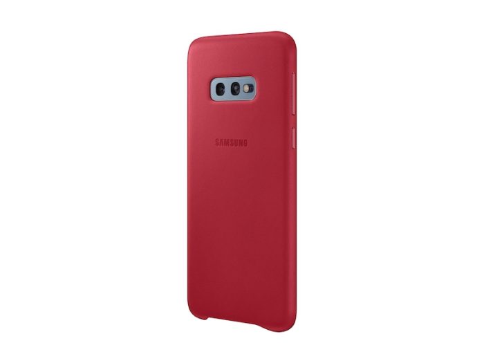 SAMSUNG original usnjen ovitek EF-VG970LRE za SAMSUNG Galaxy S10e G970 - zaščita zadnjega dela - rdeča