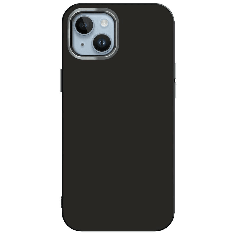 Satin silikonski ovitek za iPhone 12 / iPhone 12 Pro -  črn