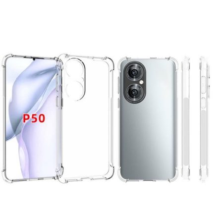 Silikonski ovitek ANTISHOCK za Huawei P50 - prozoren