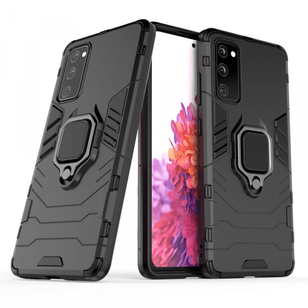 Silikonski ovitek Armor Ring za Samsung Galaxy S23 5G - črn