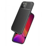 Silikonski ovitek Carbon za iPhone 13 6.1 - črn