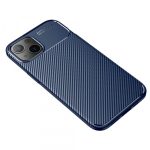 Silikonski ovitek Carbon za iPhone 13 6.1 - moder