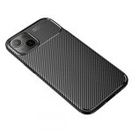 Silikonski ovitek Carbon za iPhone 13 6.1 - črn