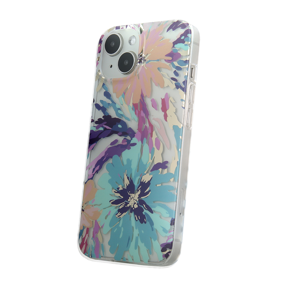 Silikonski ovitek Flower Fantasy za iPhone 16 - mint