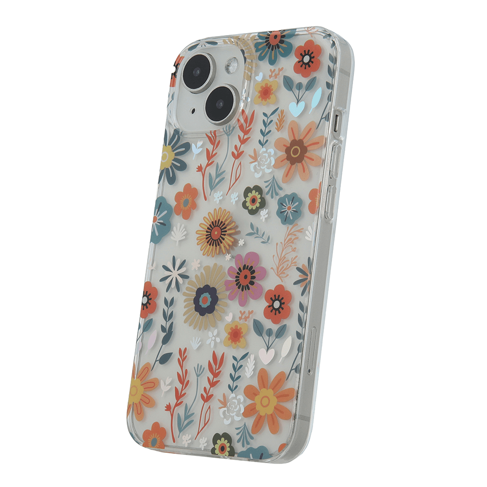 Silikonski ovitek Hippie Flower za Samsung Galaxy A05s - oranžen