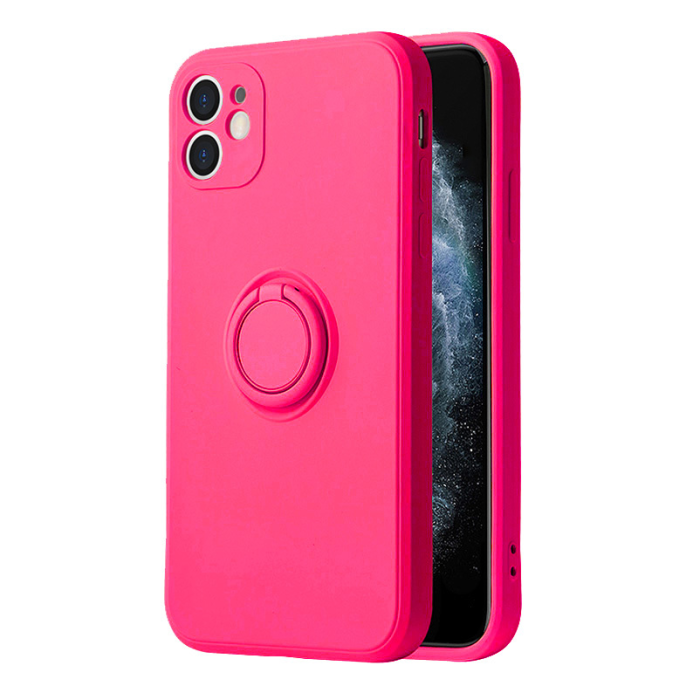 Silikonski ovitek Liquid Ring za Samsung Galaxy A03s A037 - pink