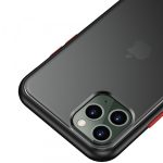 Silikonski ovitek s trdim zadnjim delom za iPhone 12 Pro Max - črn