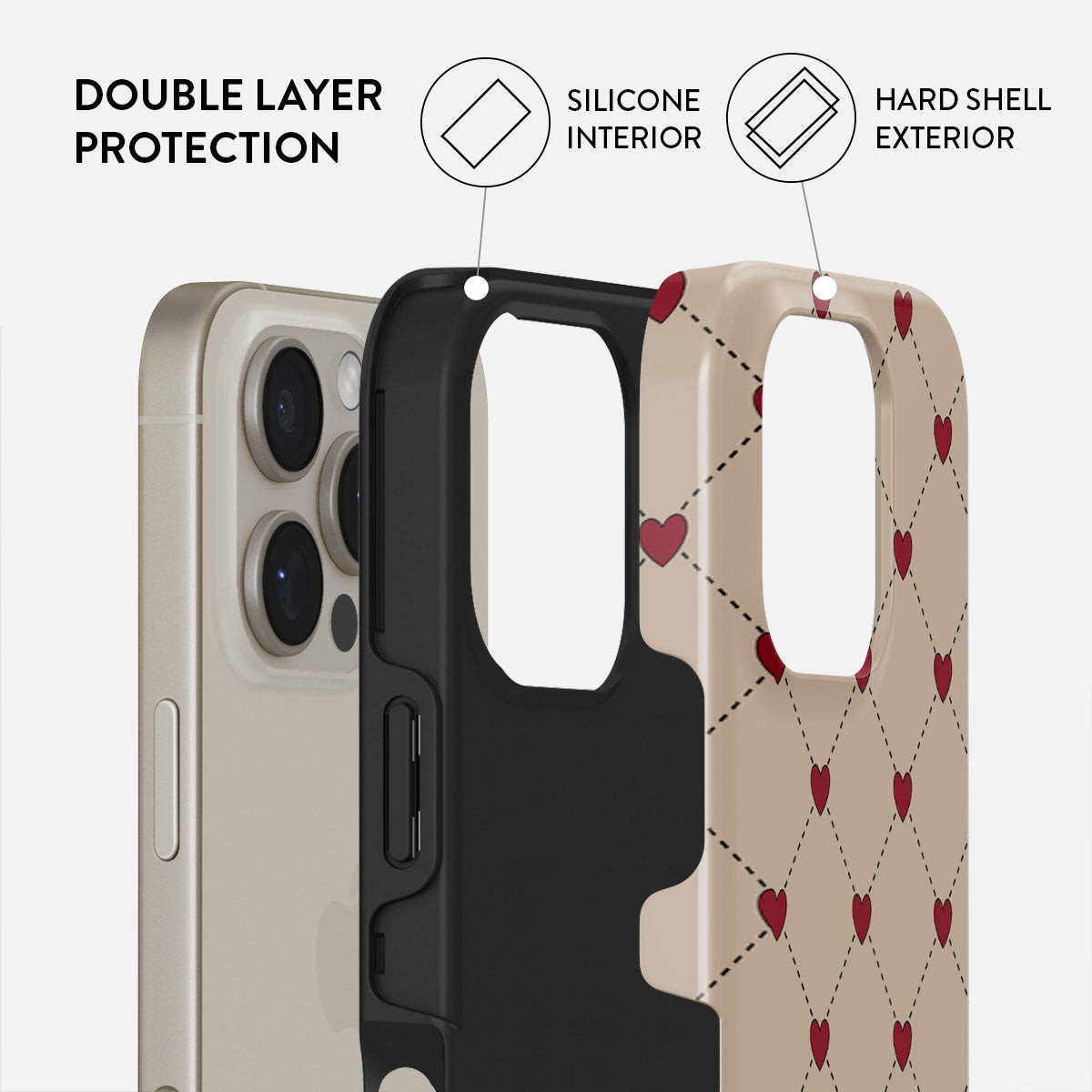 Silikonski ovitek Tough - BURGA - Love Letter - iPhone 16 Pro Case