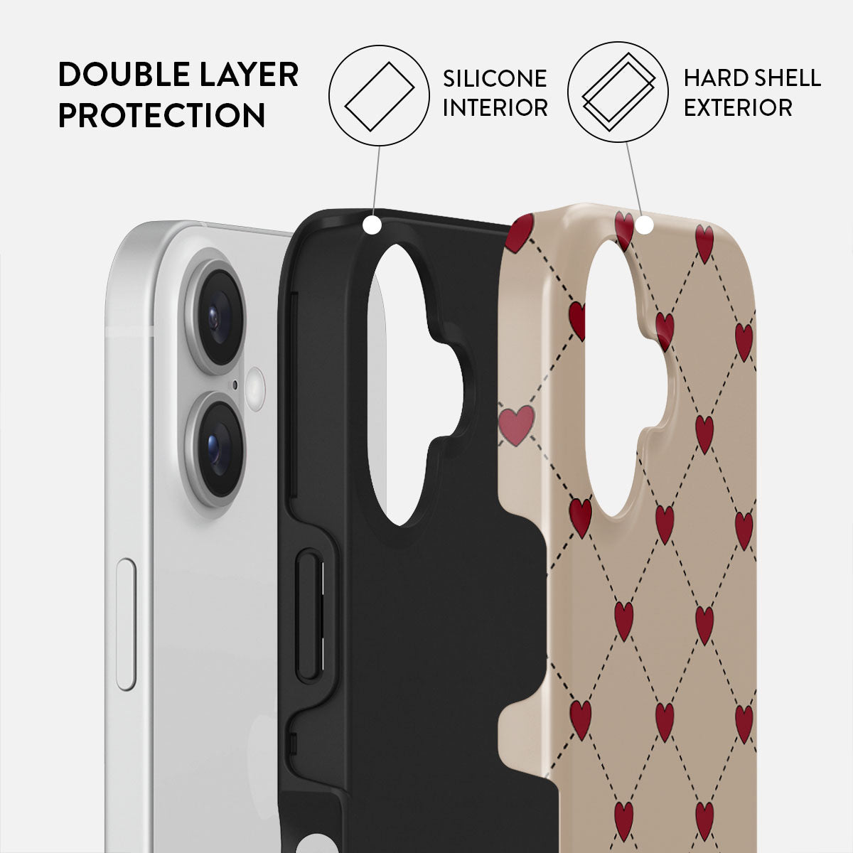 Silikonski ovitek Tough - BURGA - Love Letter - iPhone 16 Plus Case