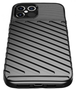 Silikonski ovitek Thunder Armor za iPhone 12 Pro Max - črn