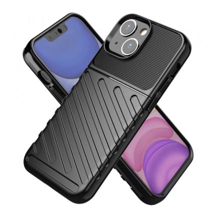 Silikonski ovitek Thunder Armor za iPhone 13 Mini - črn