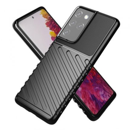 Silikonski ovitek Thunder Armor za Samsung Galaxy S21 Ultra G998 - črn