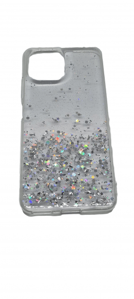 Silikonski ovitek z bleščicami SPARKLE za iPhone 15 - prozoren