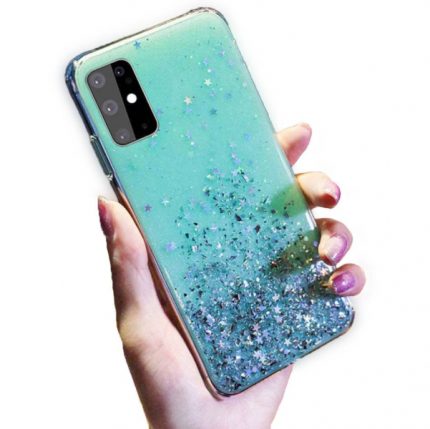 Silikonski ovitek z bleščicami SPARKLE za Samsung Galaxy A32 A326 5G - moder