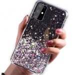 Silikonski ovitek z bleščicami SPARKLE za Samsung Galaxy A32 A325 LTE - črn