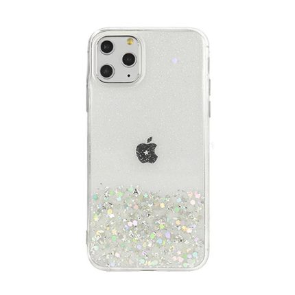 Silikonski ovitek z bleščicami SPARKLE za iPhone 13 6.1 - prozoren