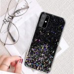 Silikonski ovitek z bleščicami SPARKLE za iPhone 13 Mini - črn