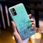 Silikonski ovitek z bleščicami SPARKLE za Samsung Galaxy A32 A326 5G - moder