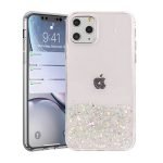 Silikonski ovitek z bleščicami SPARKLE za Samsung Galaxy S21 Ultra G998 - prozorno roza